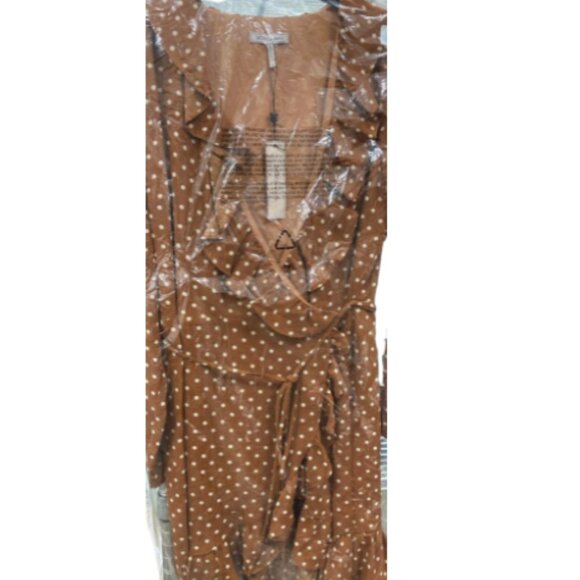 BCBGENERATION Women's Ruffled Mini Wrap Dress 14 NWT - Picture 6 of 6